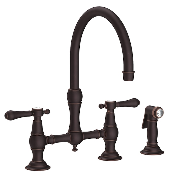 Newport Brass Kitchen Bridge Faucet With Side Spray in Venetian Bronze 9458-VB - main